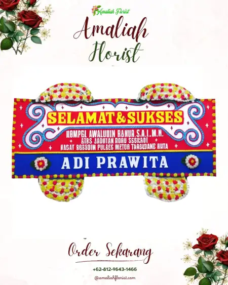 Papan Bunga Ucapan Selamat Olean